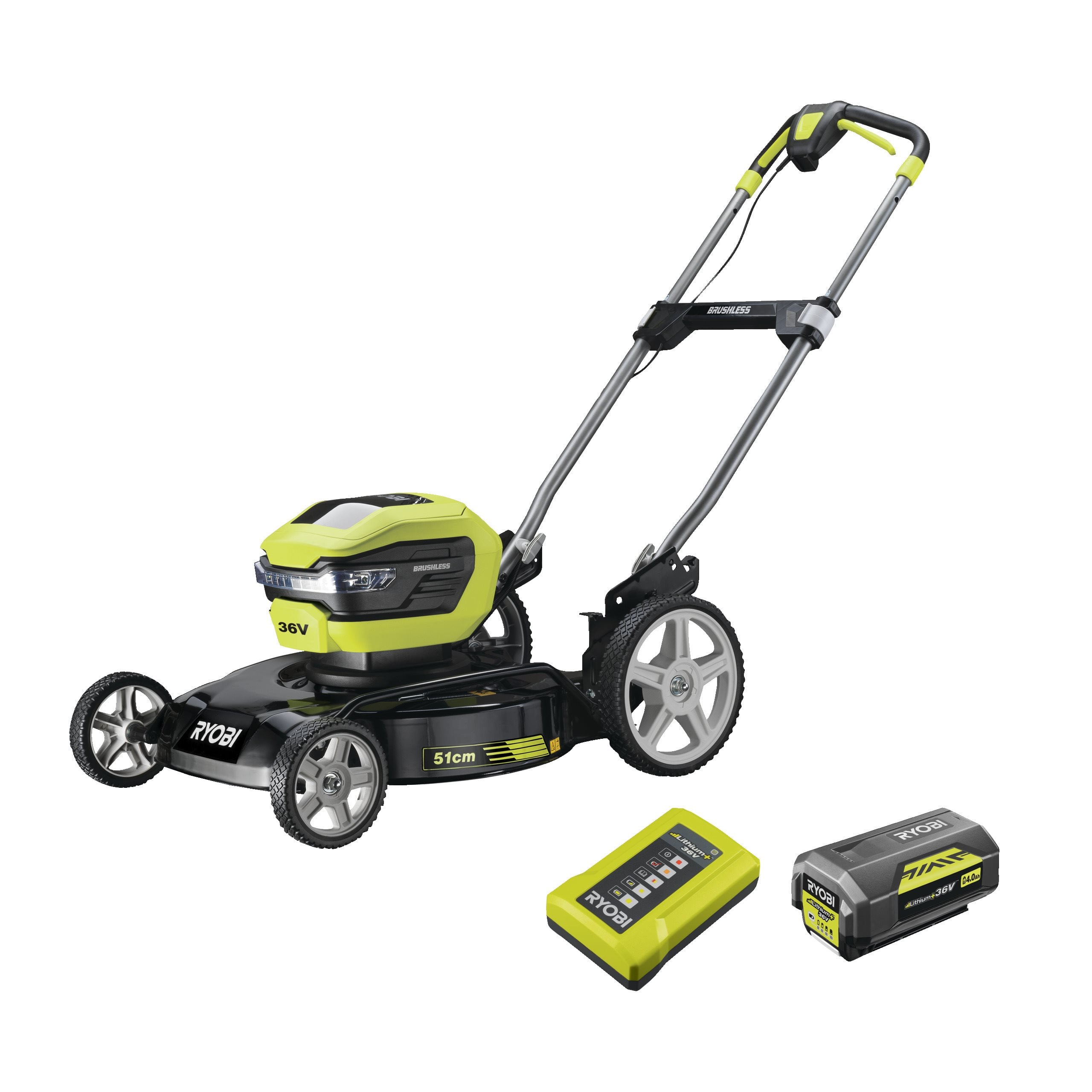 Kosiarka 51cm mulczująca bezszczotkowa 36V MAX POWER w zestawie z akumulatorem 4.0Ah