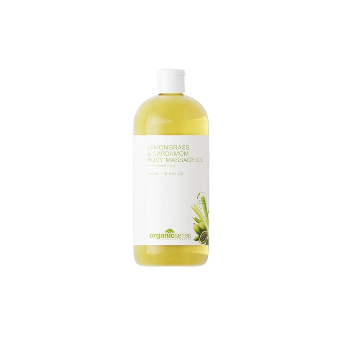 Organic Series Olej do masażu ciała Trawa cytrynowa i kardamon, 500 ml