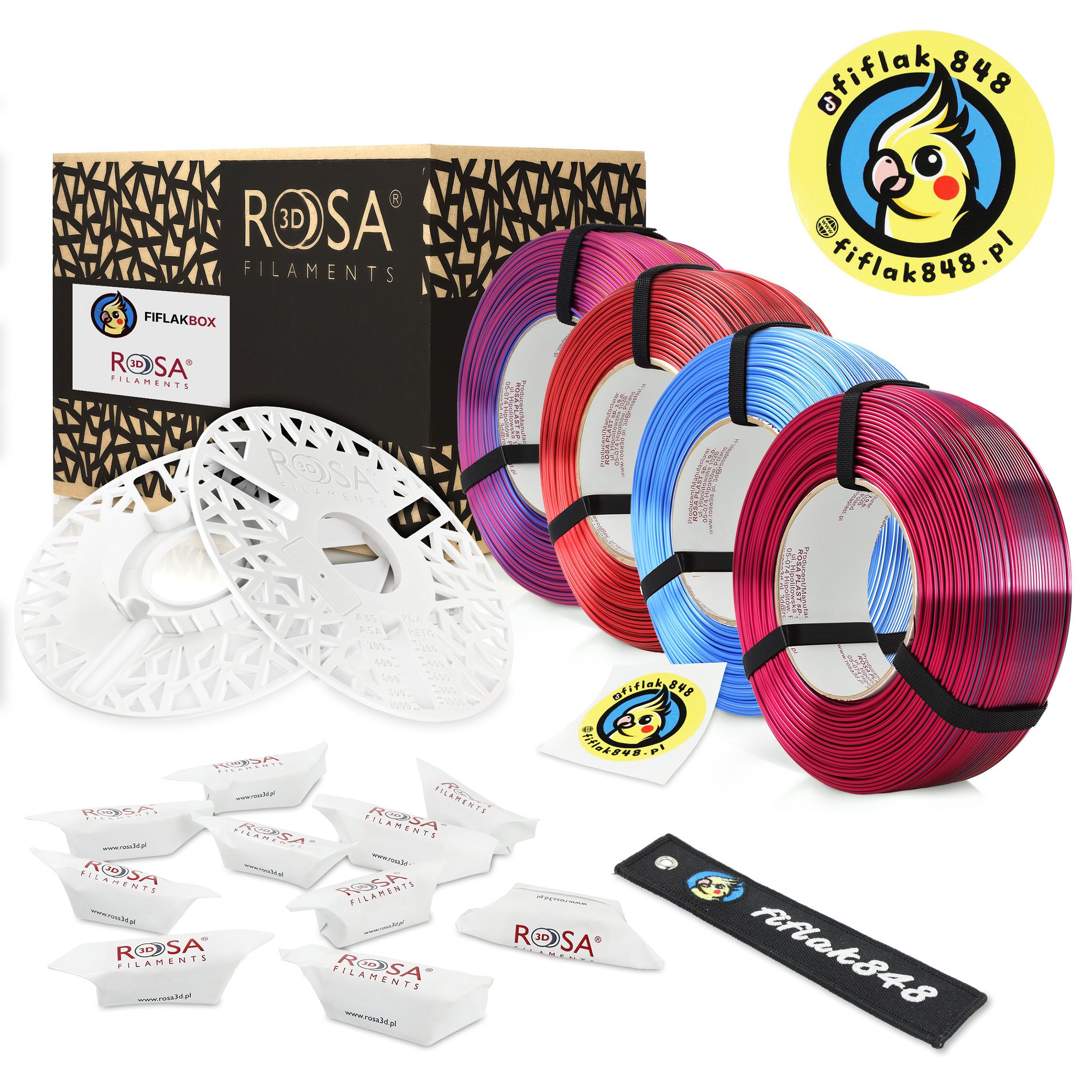 Zestaw FiflakBOX Refill PLA MAGIC 4x1kg + Masterspool
