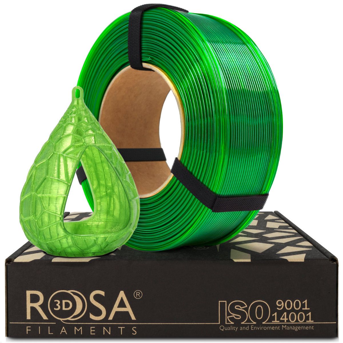 FILAMENT 3D ReFill PET-G Standard HS Light Green Transparent (Refill 1kg / 1.75mm)