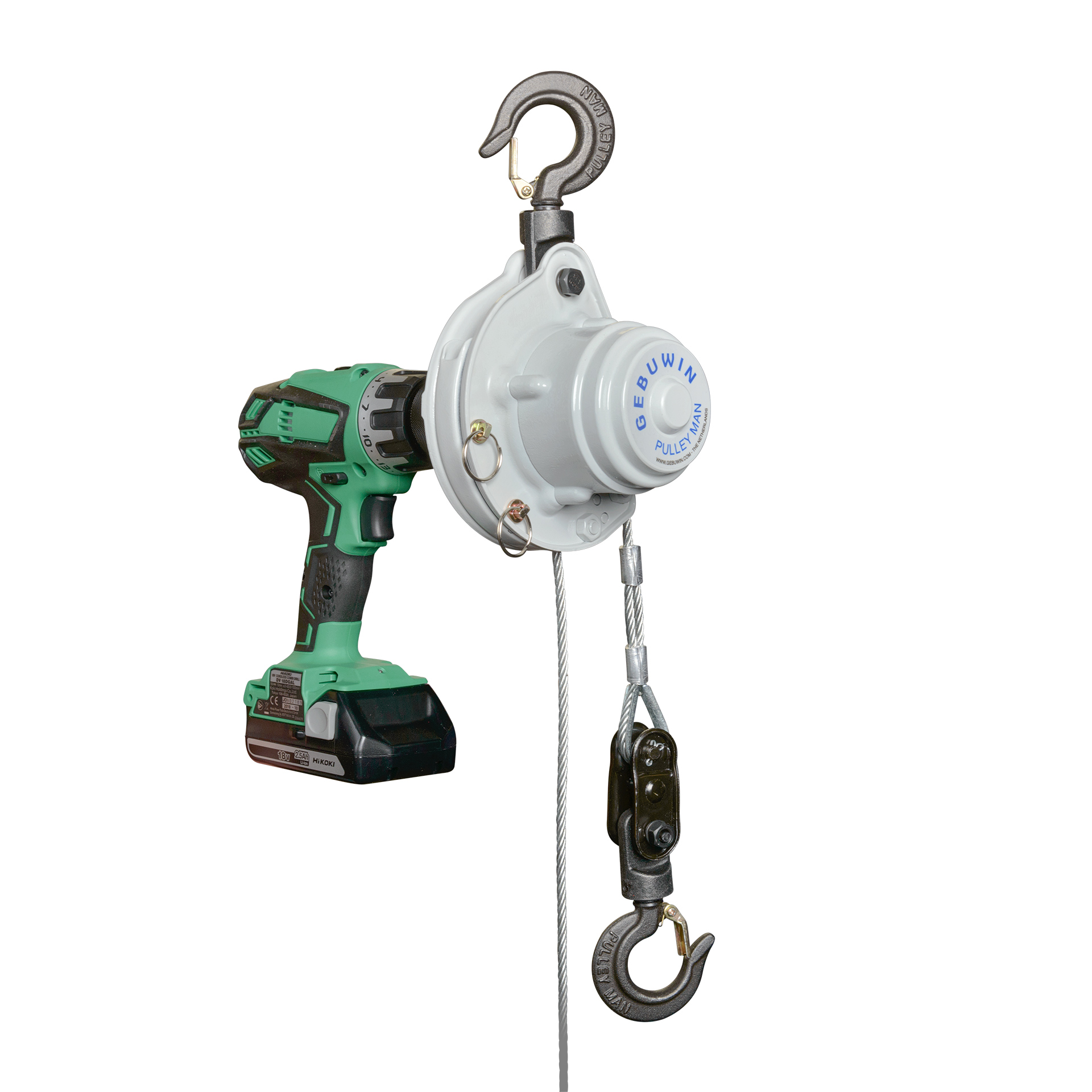 Gebuwin Pulley Man - wciągarka linowa ręczna - 600 kg - tak