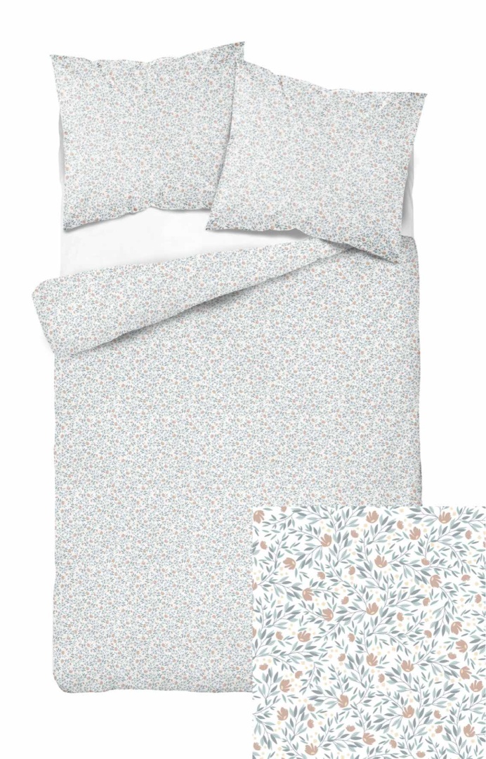 Pościel 160x220 + 2 poszewki| 100% bawełna | drobne kwiatki 5911 B