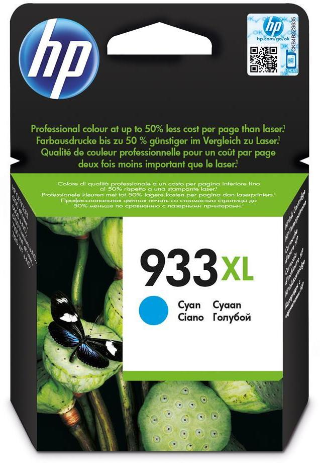 Tusz HP 933XL (CN054AE), 825 stron, cyan (błękitny)