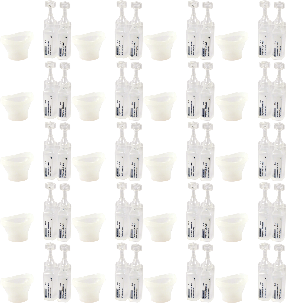20x Zestaw do płukania oka , 2x10ml + kieliszek