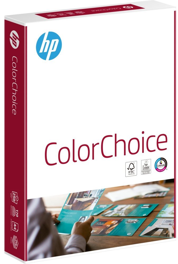 Outlet: USZKODZONE OPAKOWANIE Papier satynowany ekologiczny HP Colour Choice, A4, 250g/m2, 250 arkuszy, biały