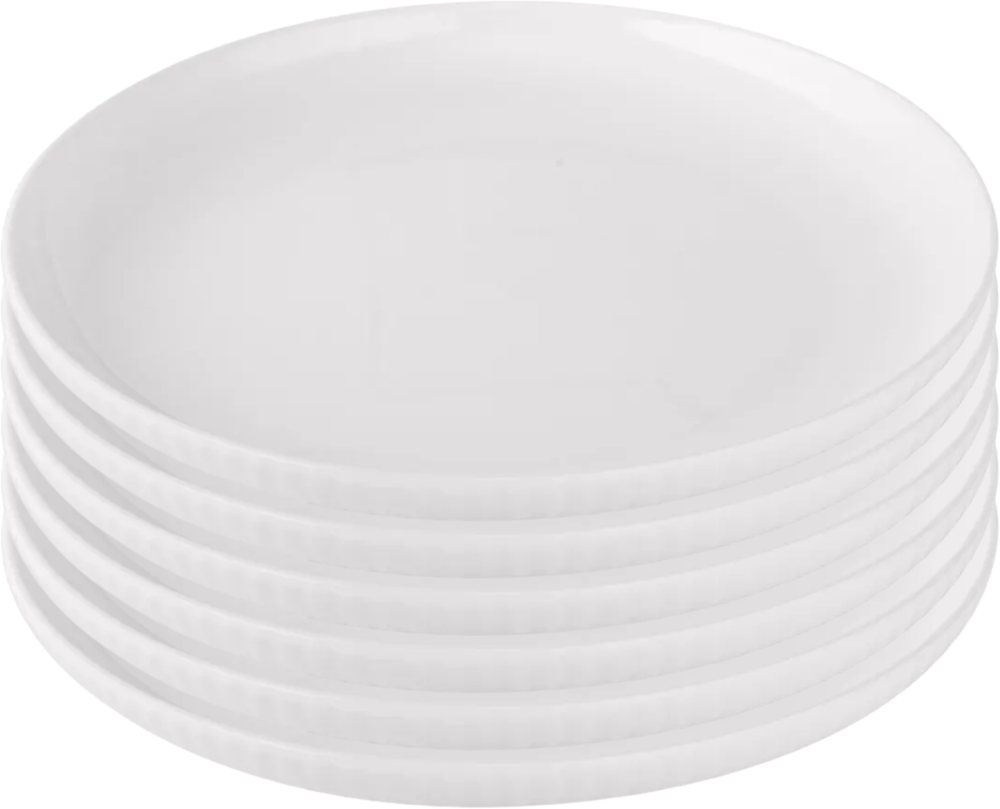 Talerz obiadowy płytki Altom Design Crema NBC, 26cm, porcelana, 6 sztuk, kremowy