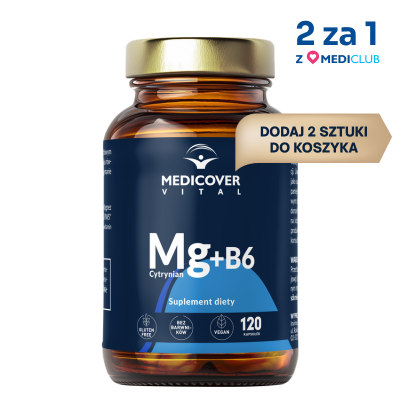Medicover Vital Magnez + Witamina B6 – Cytrynian Magnezu, Redukcja Zmęczenia