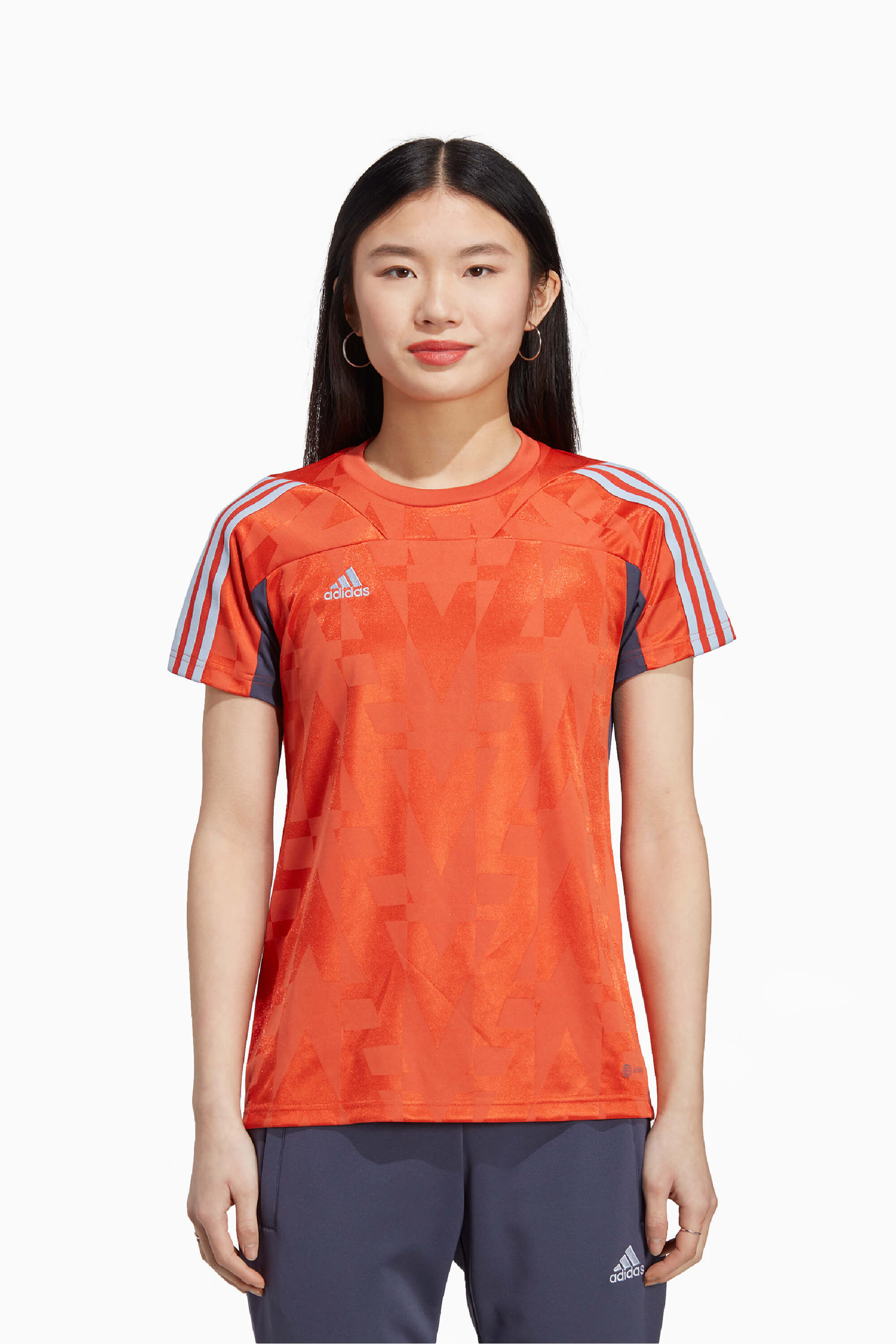 Koszulka adidas Tiro Damska - Pomarańczowy