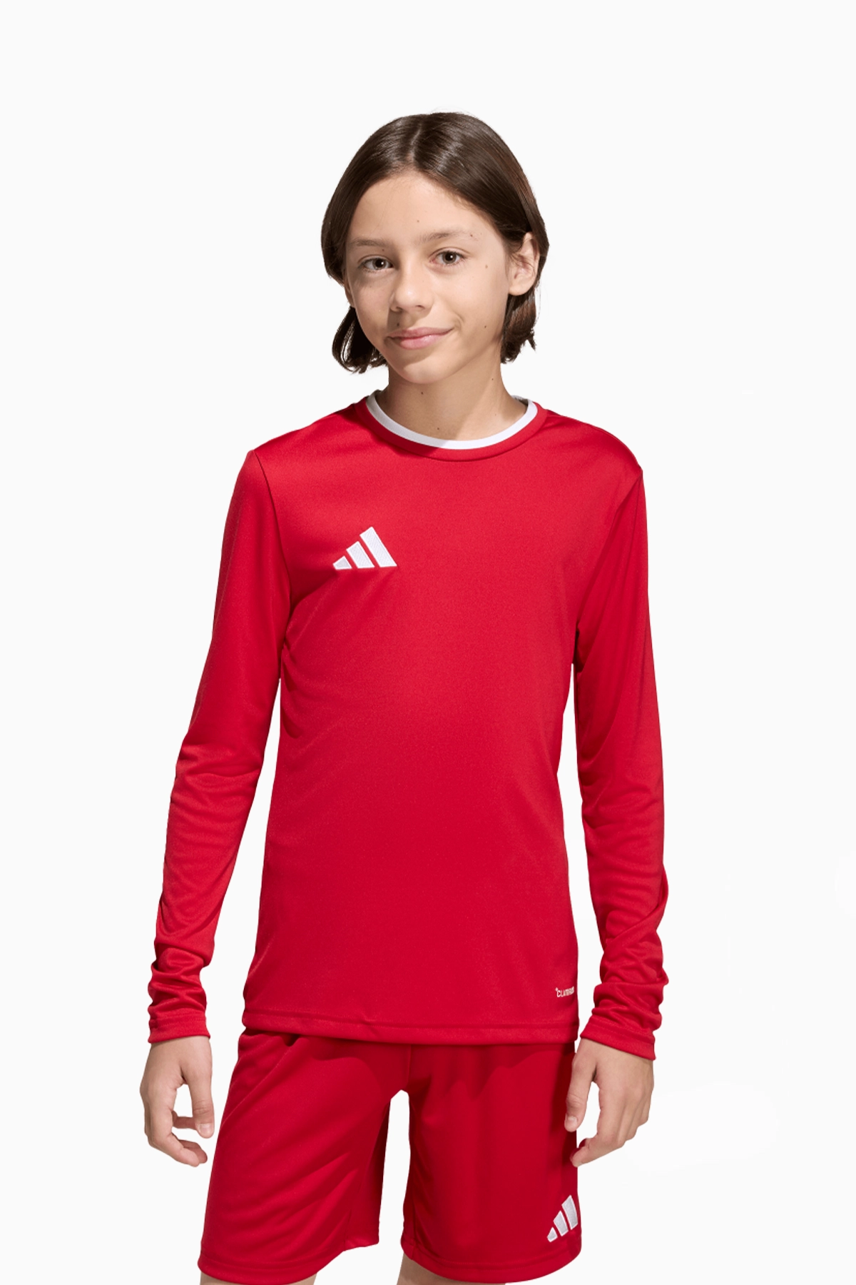 Koszulka z długim rękawem adidas Entrada 26 Junior - Czerwony