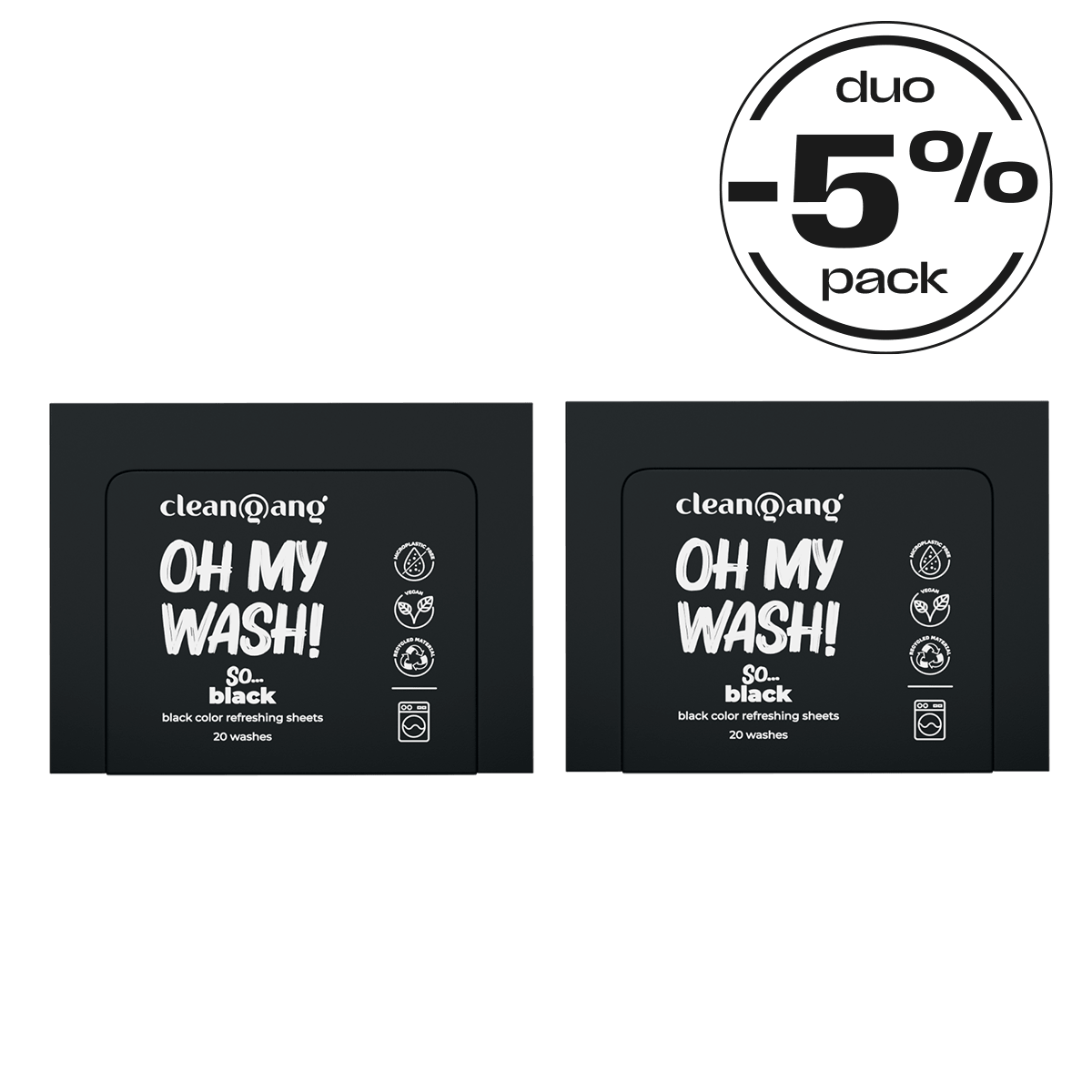 duo pack chusteczki do czerni Oh my wash!