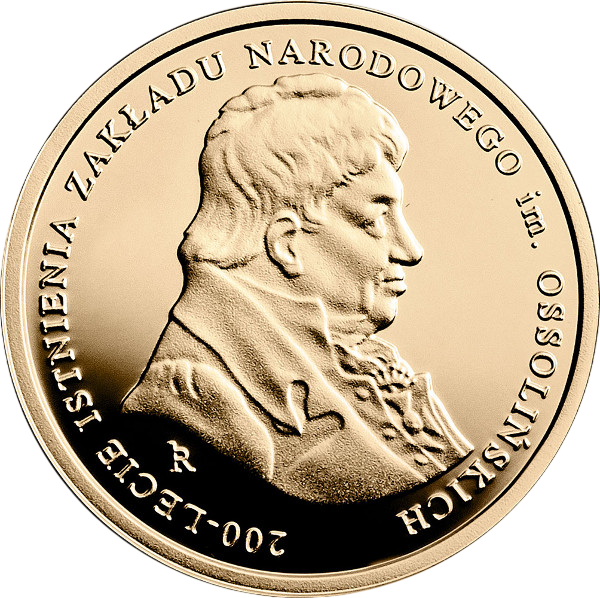 Złota moneta 100 zł 200-lecie istnienia Zakładu Narodowego im. Ossolińskich 2017 - wysyłka 24 h! - Mennica Skarbowa