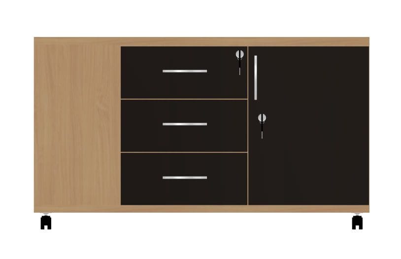 HEBE BP122 szafka dostawna do biurka na kółkach 110x45x63hh
