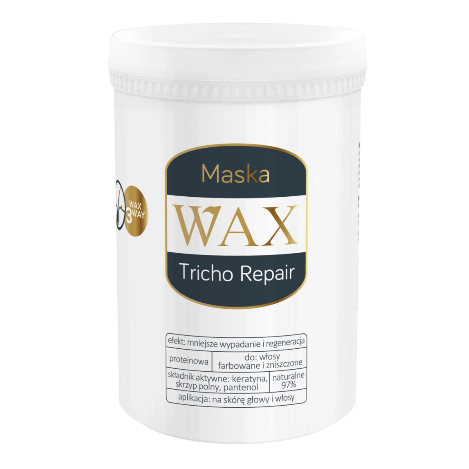 Wax tricho repair, maska regenerująca, przeciw wypadaniu włosów, 480 ml
