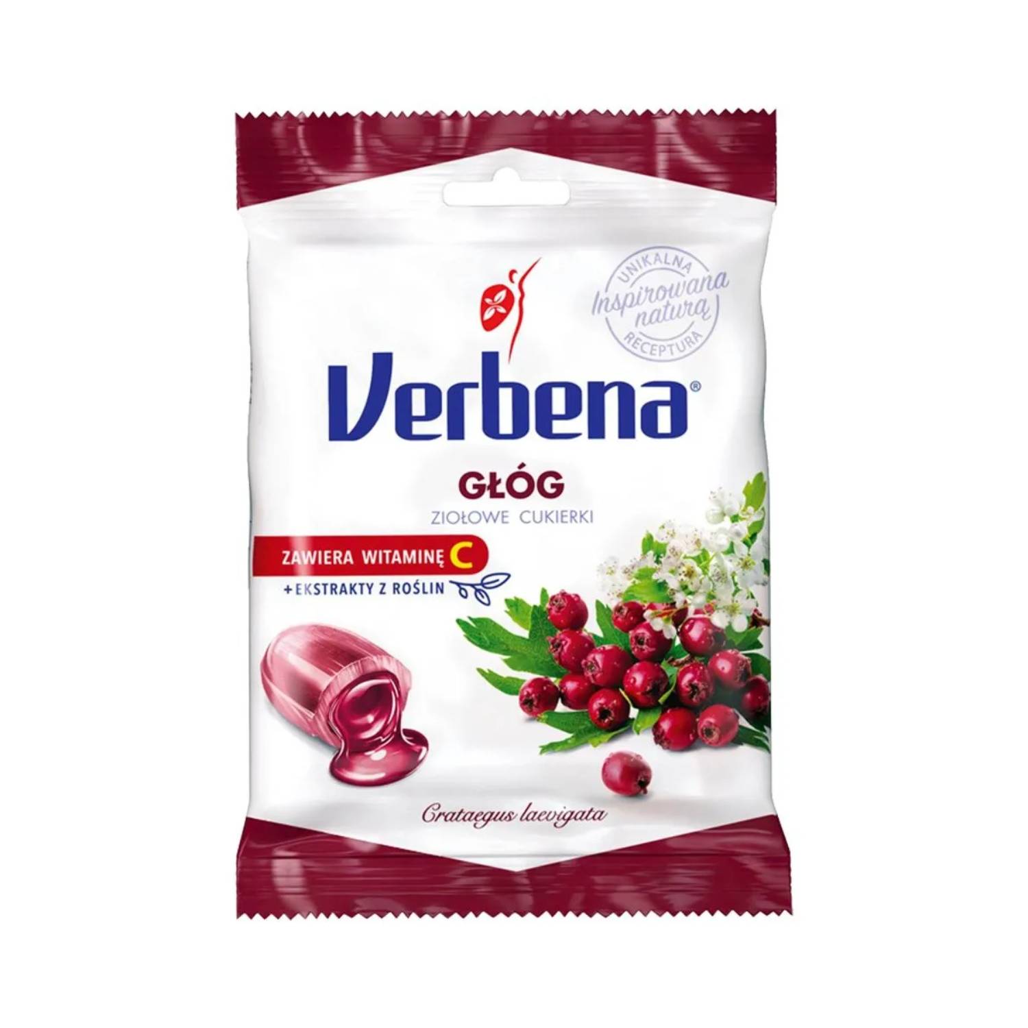 Verbena głóg, cukierki ziołowe z witaminą c, 60 g