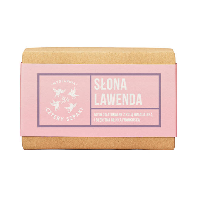 Cztery szpaki - naturalne mydło w kostce, słona lawenda, 110 g