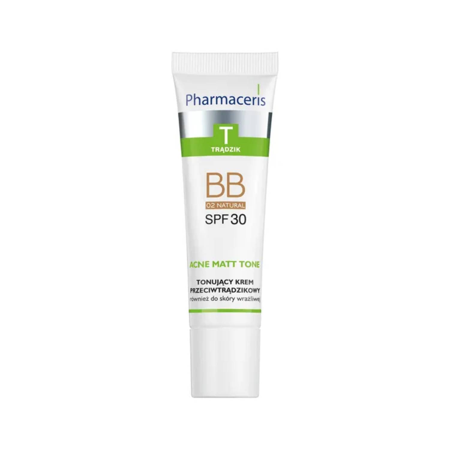 Pharmaceris t acne matt tone bb - tonujący krem przeciwtrądzikowy, 02 natural, spf 30, 30 ml