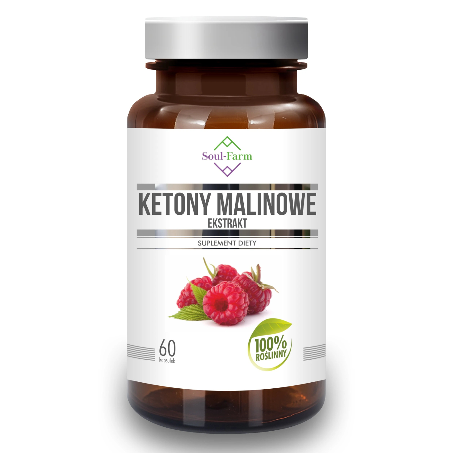 Soul-farm, ketony malinowe ekstrakt, 500 mg, 60 kapsułek