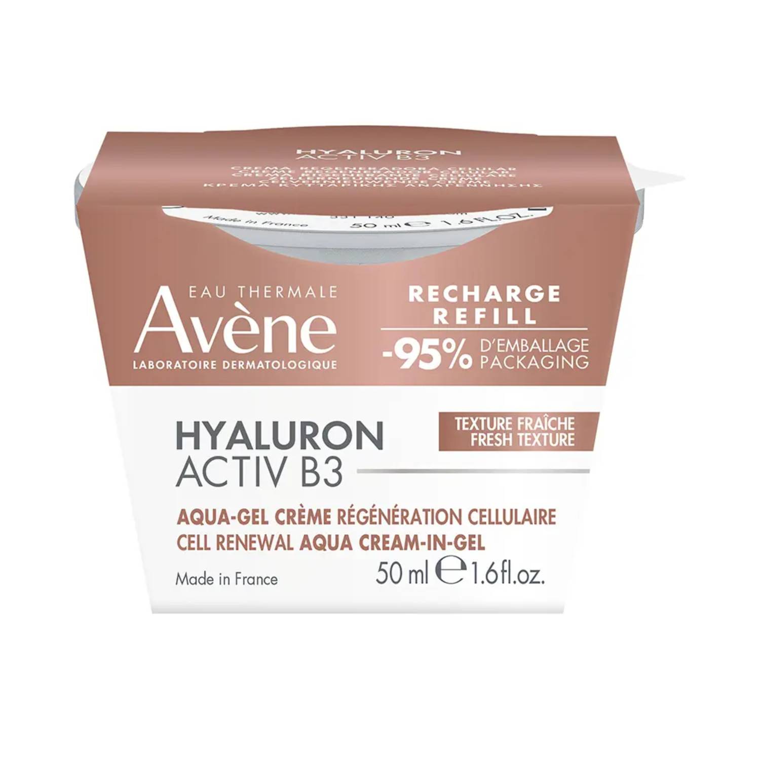 Avene hyaluron activ b3 - krem-żel odbudowujący komórki, refill, 50 ml