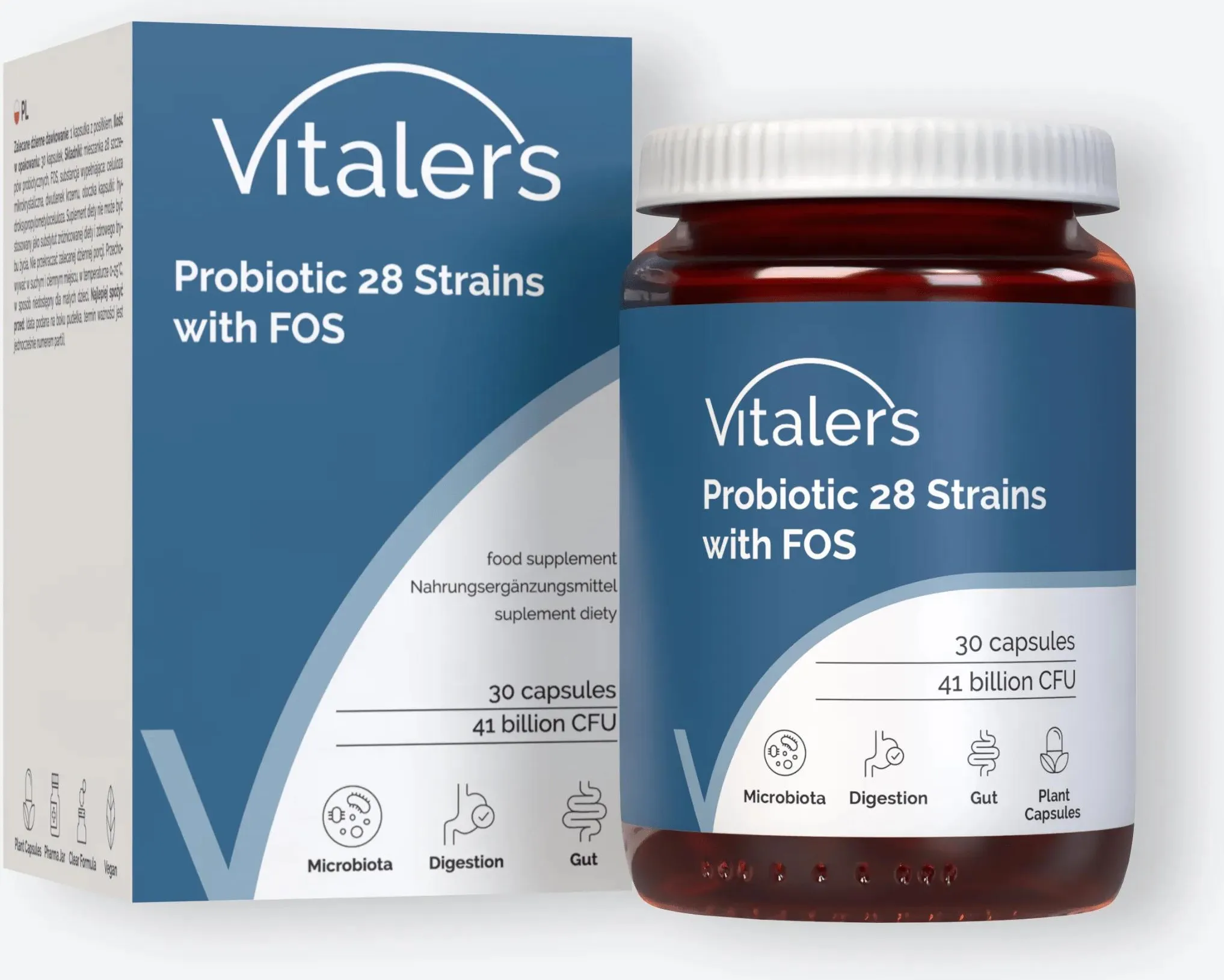 Vitaler's probiotyk 28 szczepów z fos, 30 kapsułek