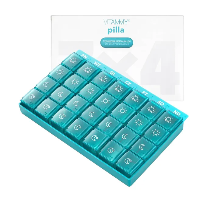 Vitammy pilla slide 7x4 - kasetka tygodniowa na leki, 1 sztuka