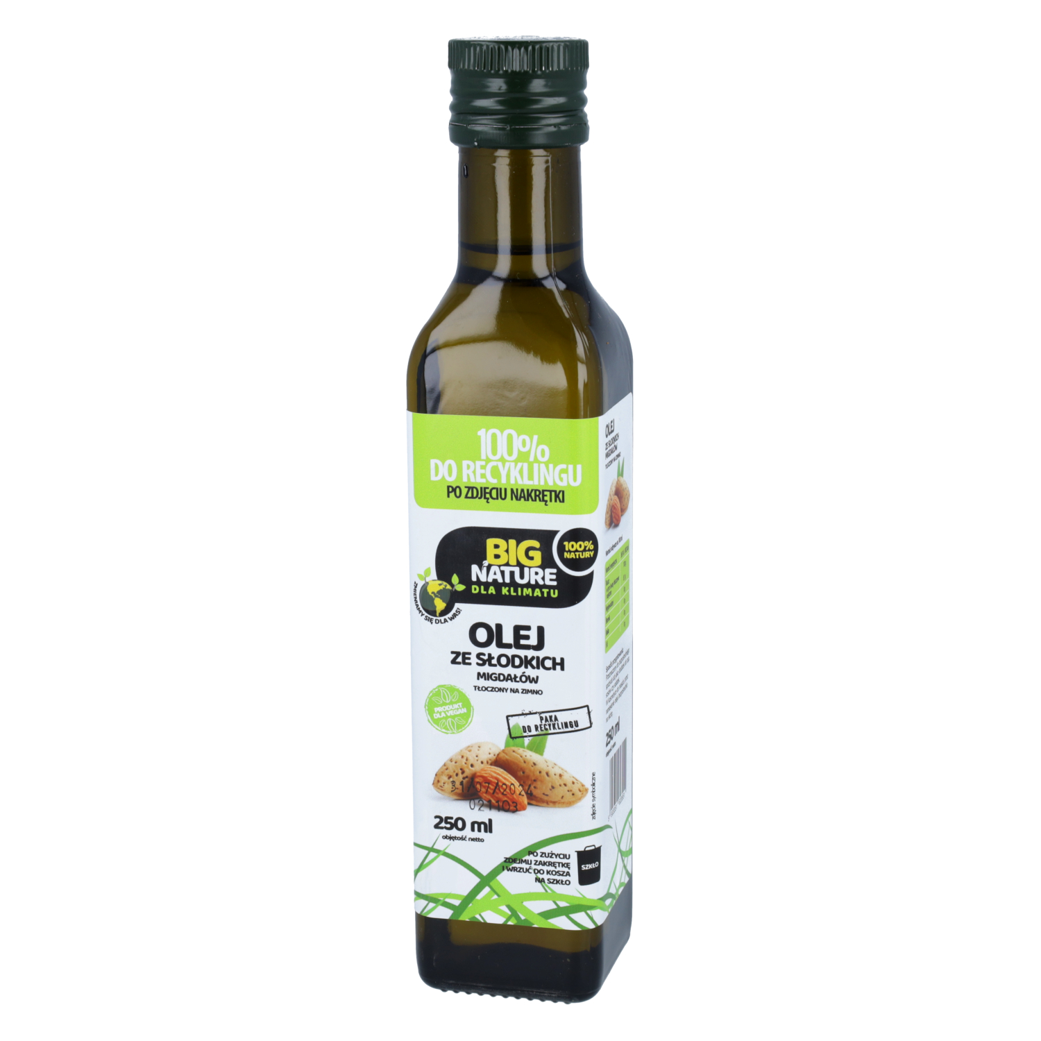Big nature - olej ze słodkich migdałów, 250 ml