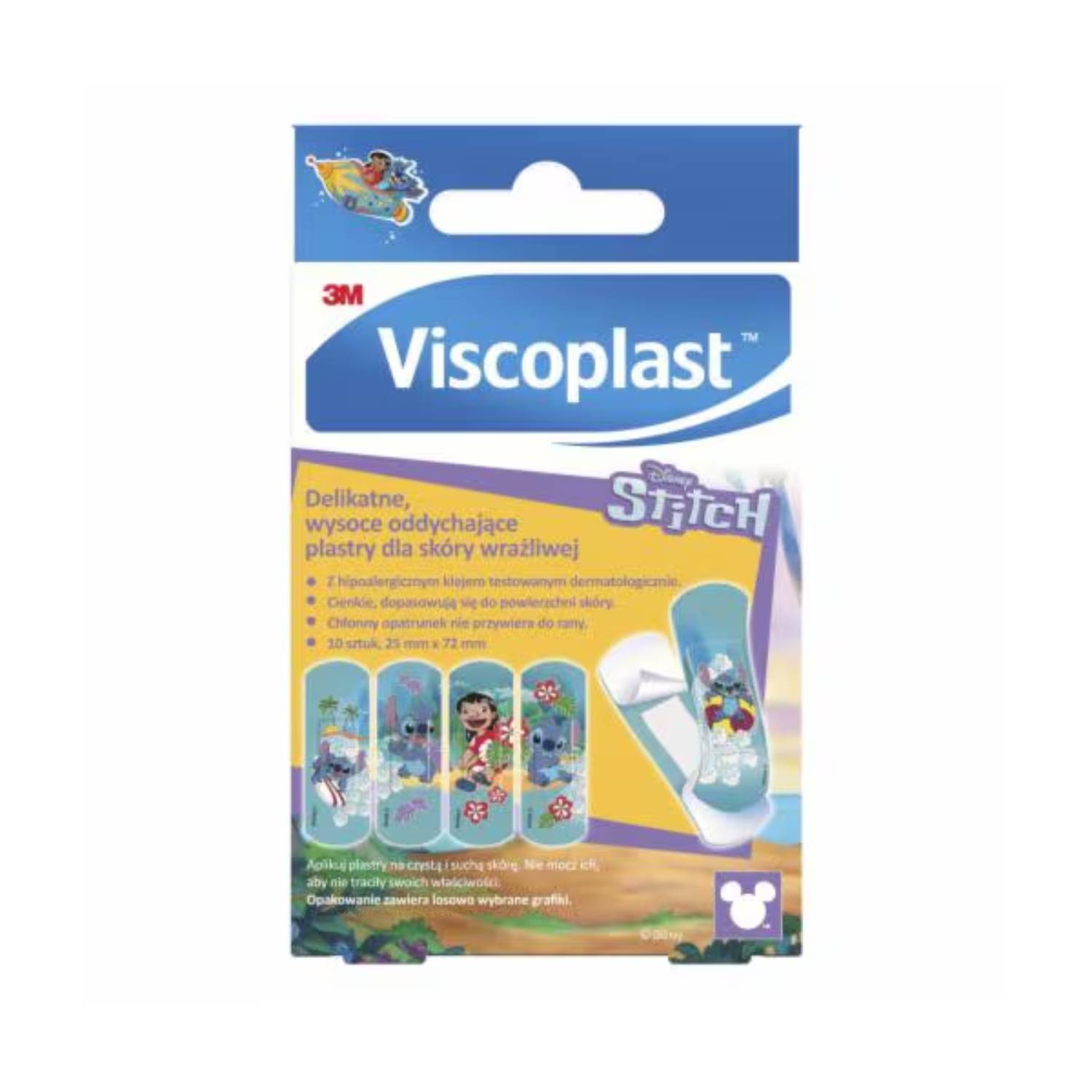 Viscoplast stitch - plastry 72 mm x 25 mm, 10 sztuk