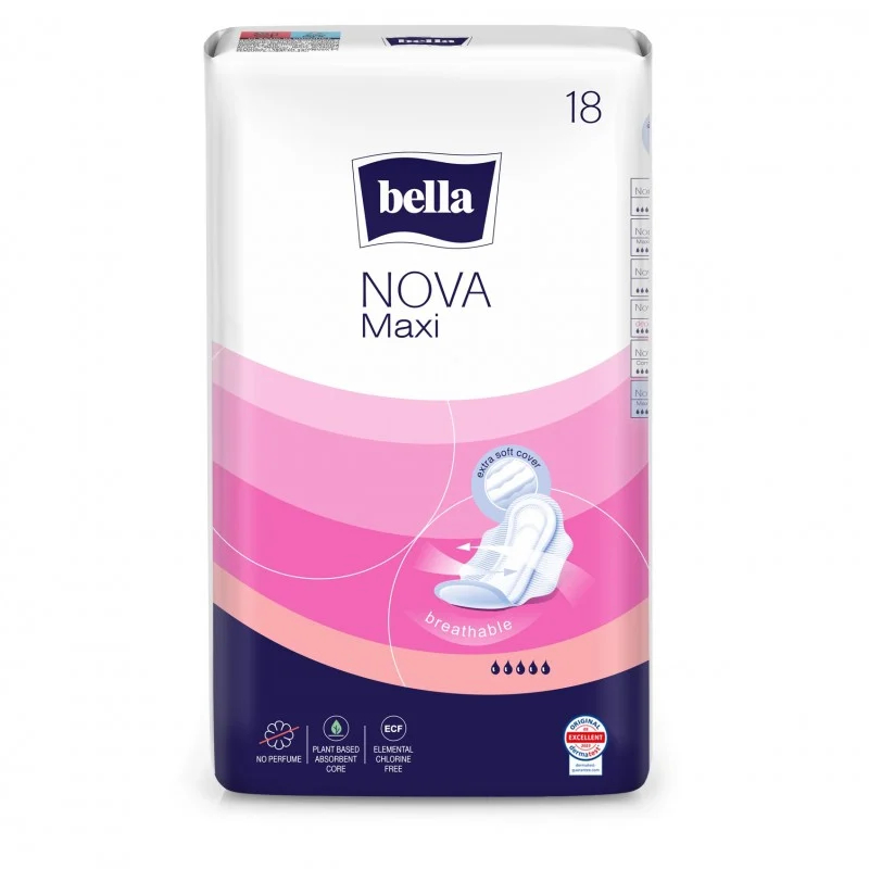 Bella - nova maxi, podpaski, 18 sztuk
