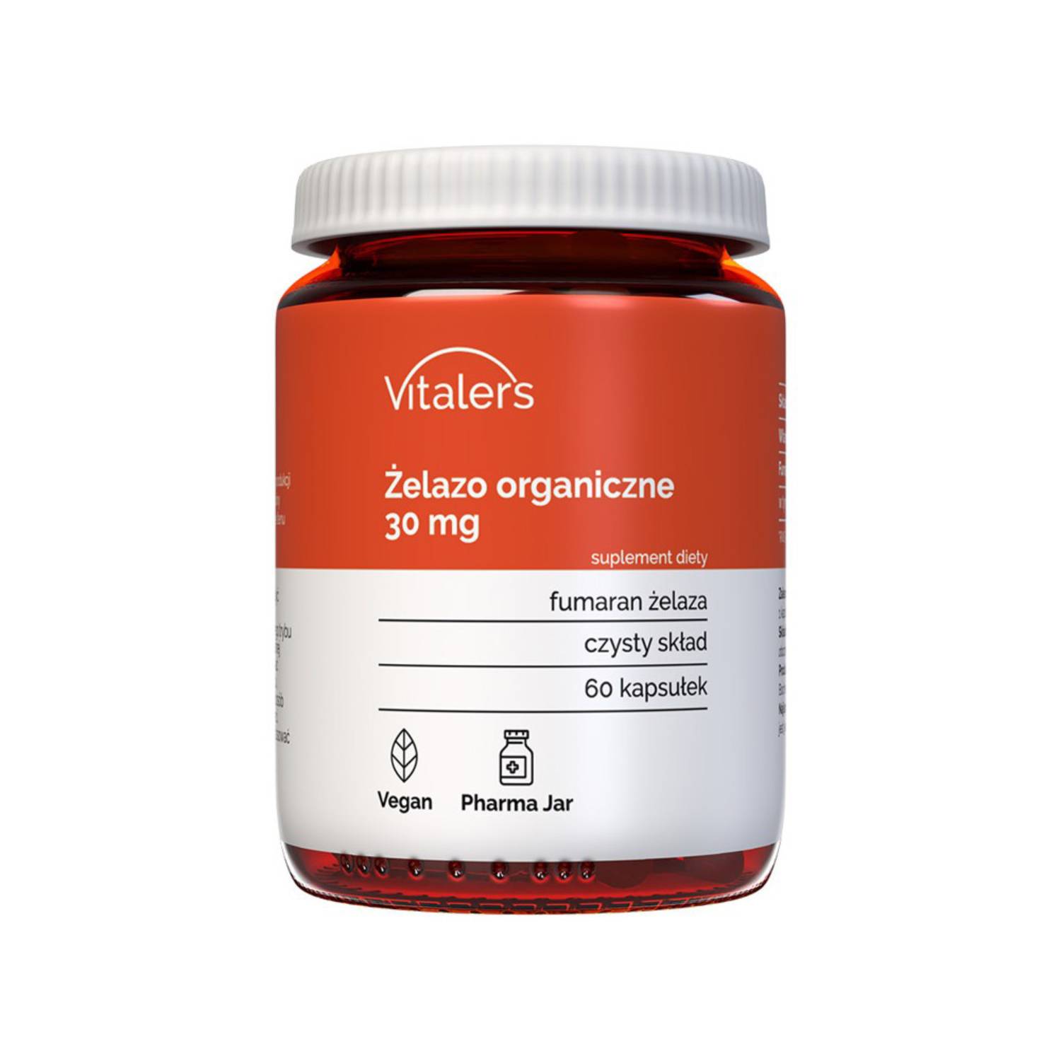 Vitaler's żelazo organiczne 30 mg, 60 kapsułek