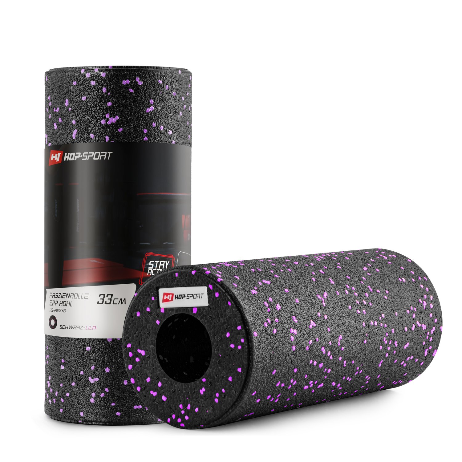 Masážní válec EPP prázdný 33cm fialový