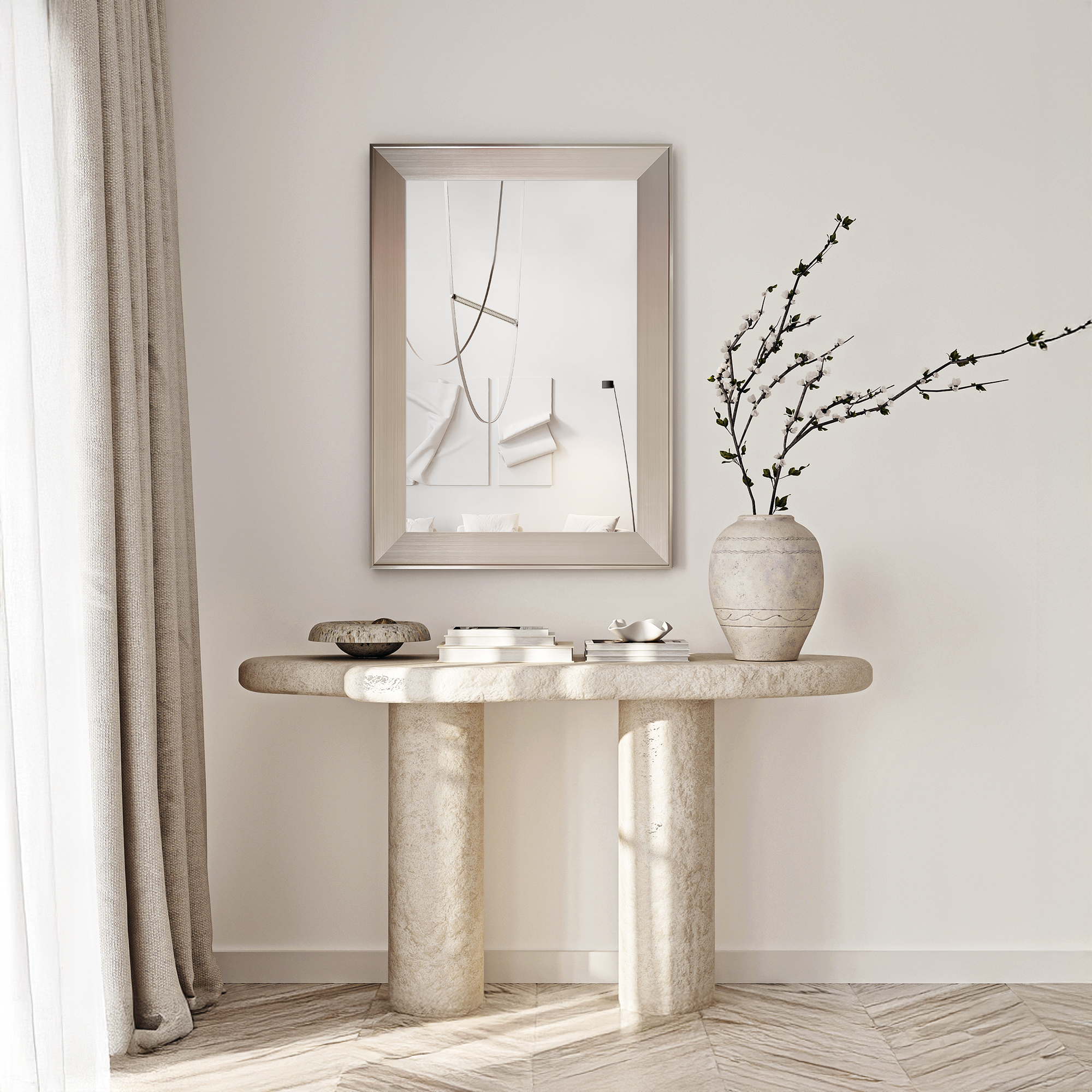 Ars Longa Bari lustro 164x64 cm prostokątne satyna BARI50150-ST