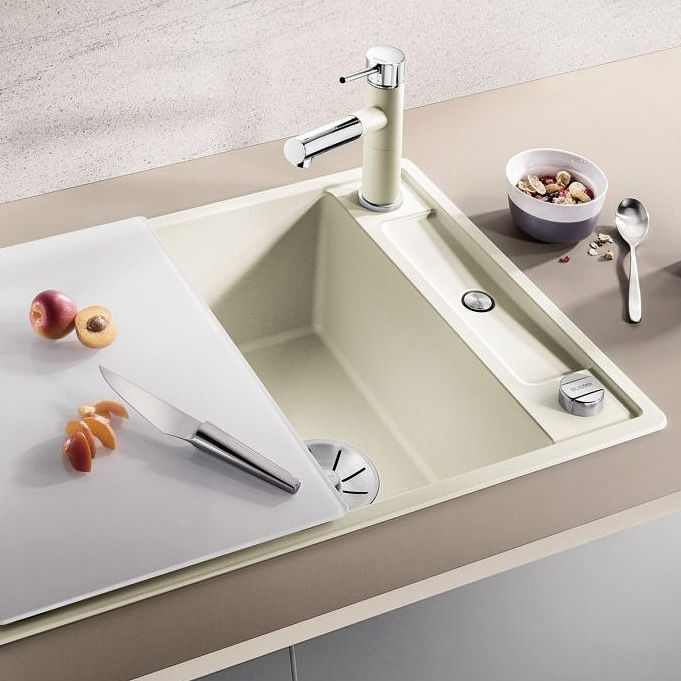 Blanco Axia III 45 S zlewozmywak 78x51 cm z Silgranit PuraDur ze szklaną deską szarość skały 523184