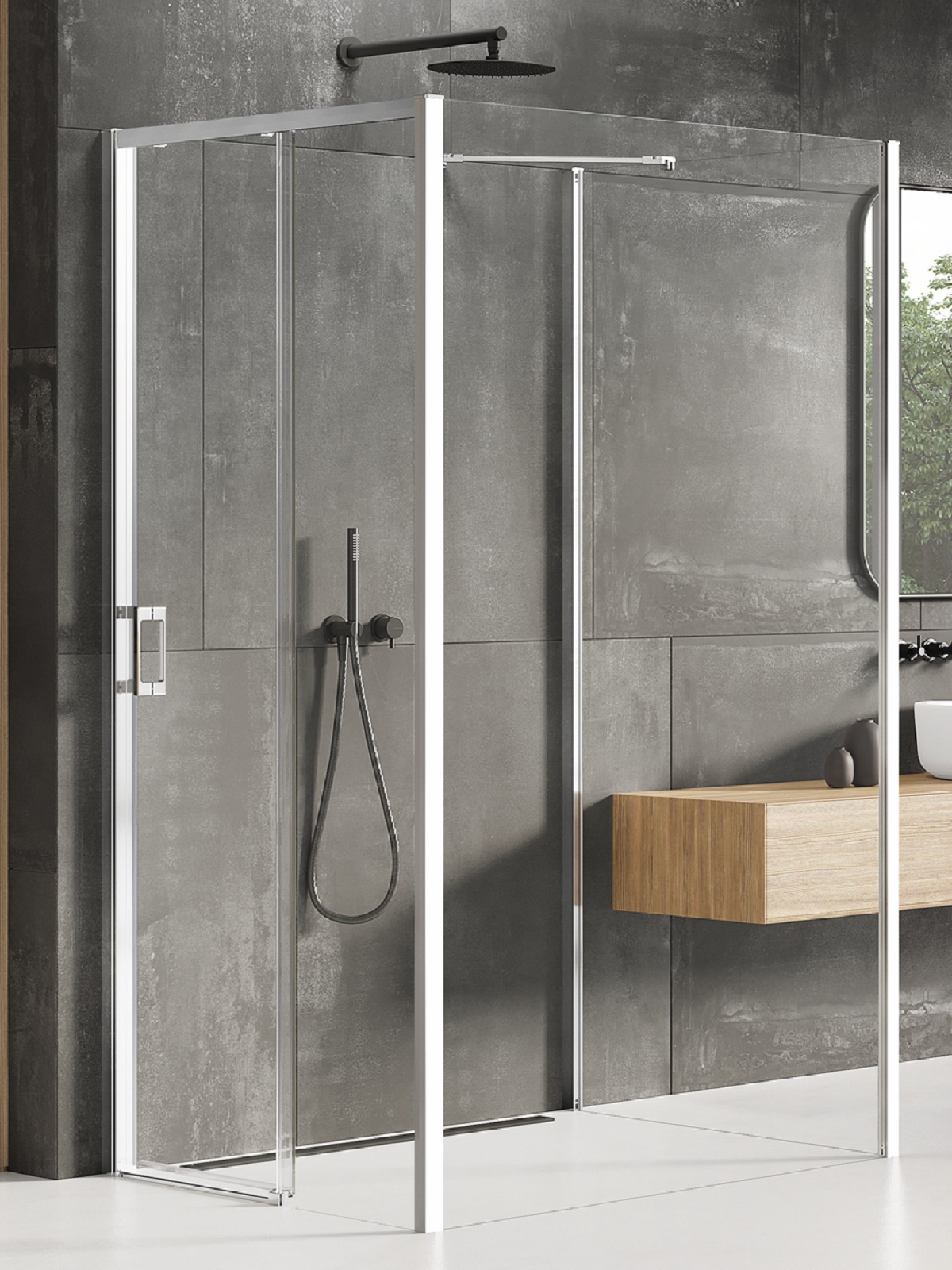 New Trendy Prime kabina prysznicowa 100x90 cm prostokątna chrom połysk/szkło przezroczyste K-1266