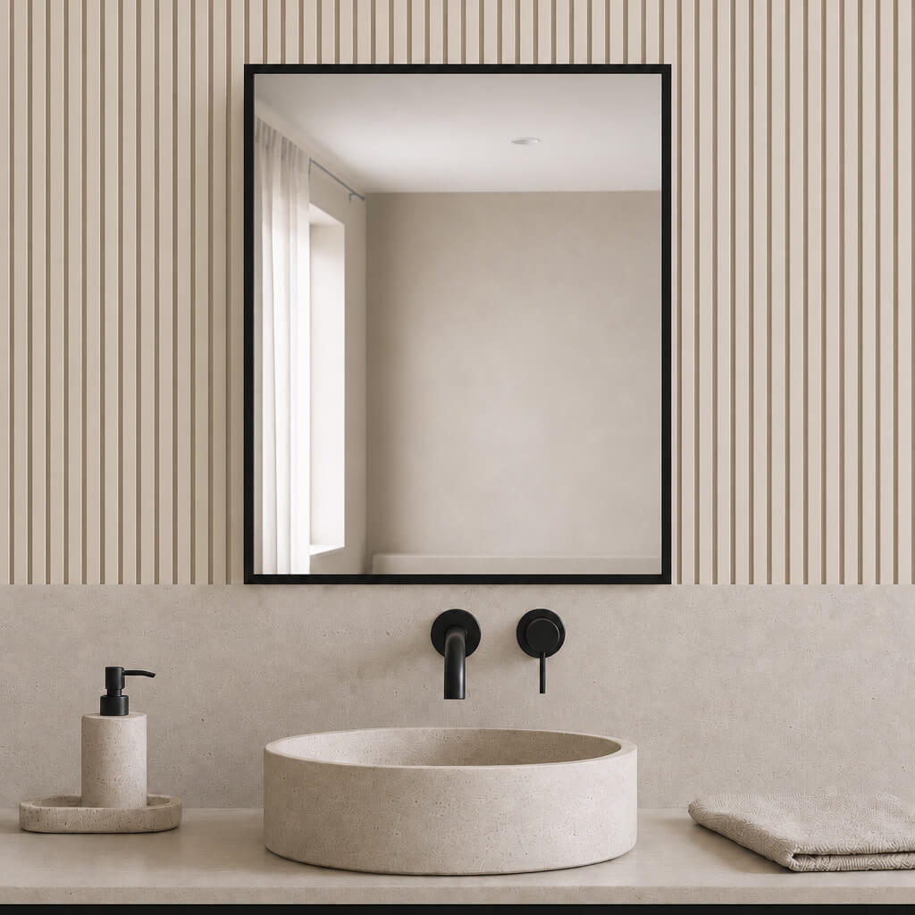 Baltica Design Aluma lustro 40x60 cm prostokątne czarne - Wysyłka w 24h