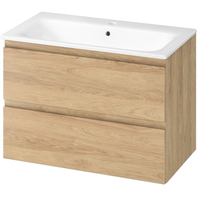 CERSANIT Szafka z umywalką MODUO 80 DSM dąb hikora S4013-016