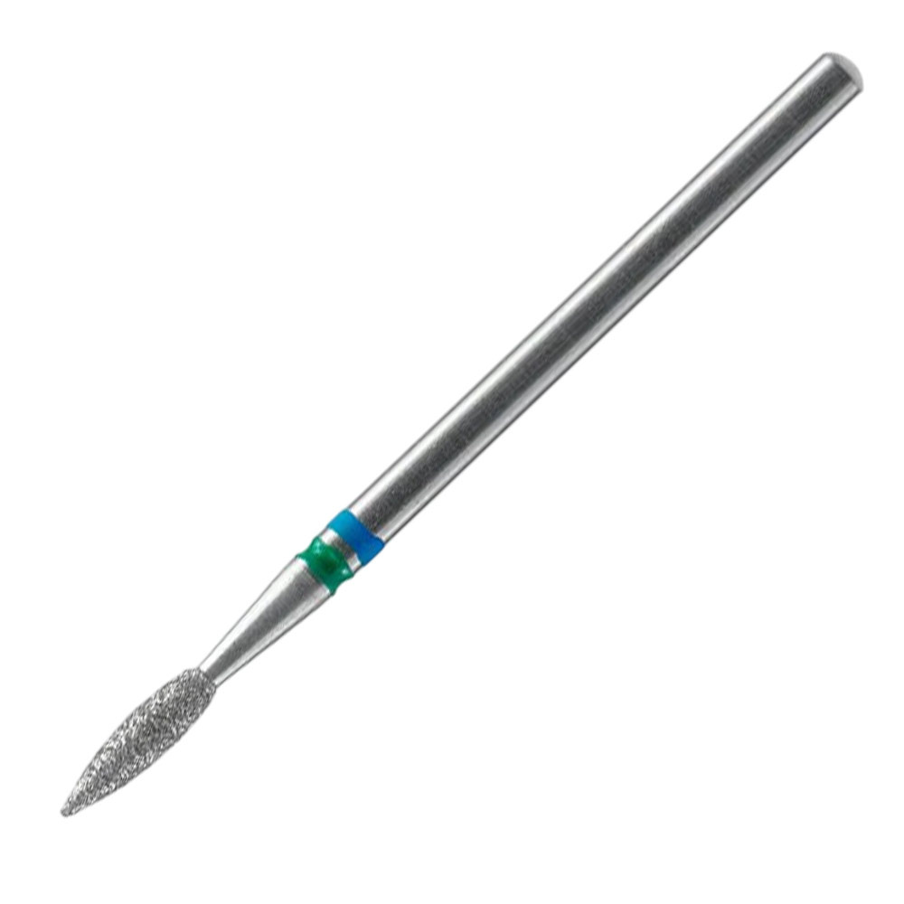 Frez diamentowy DUO płomień ostry niebiesko-zielony Staleks Expert 2,1/8mm