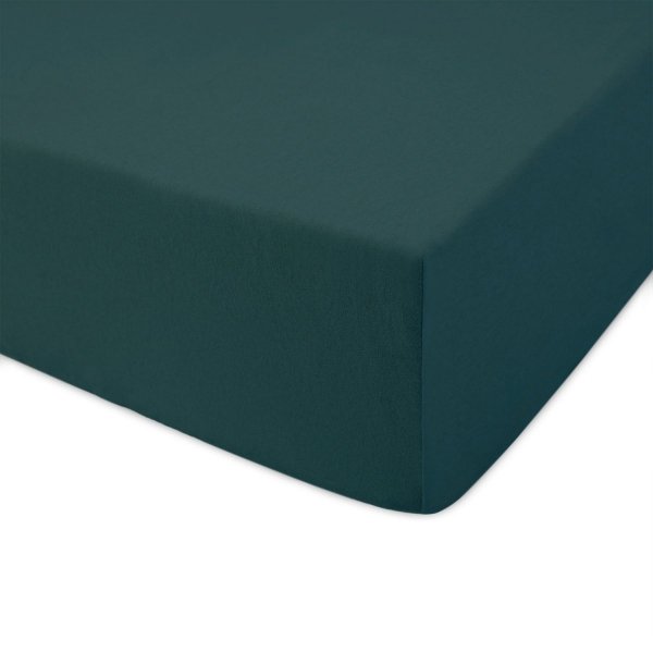 Prześcieradło jersey 160x200 z gumką wz. D036 (zieleń butelkowa)
