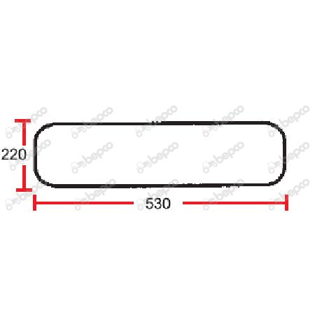 Szyba tylna dolna Massey Ferguson 3389389M2