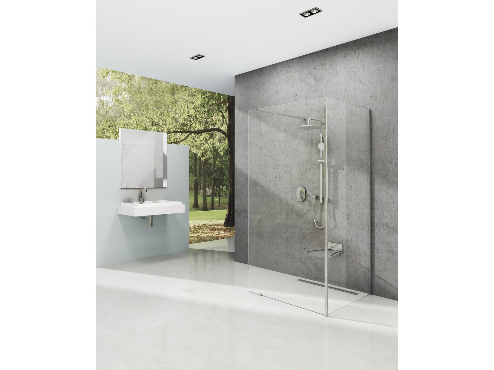 Darmowa Dostawa - Komplet ścianek 110 cm chrom połysk/szkło przezroczyste Ravak Walk-In Corner GW1CD4C0SZ1