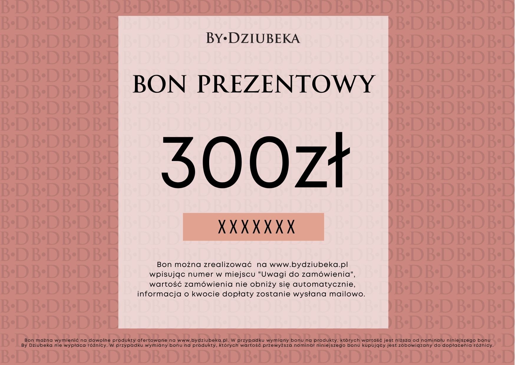 Bon Prezentowy 300 zł online do wydruku BON300