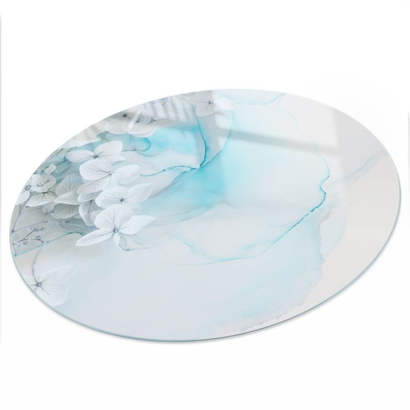 Blat Szklany ArtPrintCave fi70 cm Kwiaty abstrakcja - z Nadrukiem 1 szt.