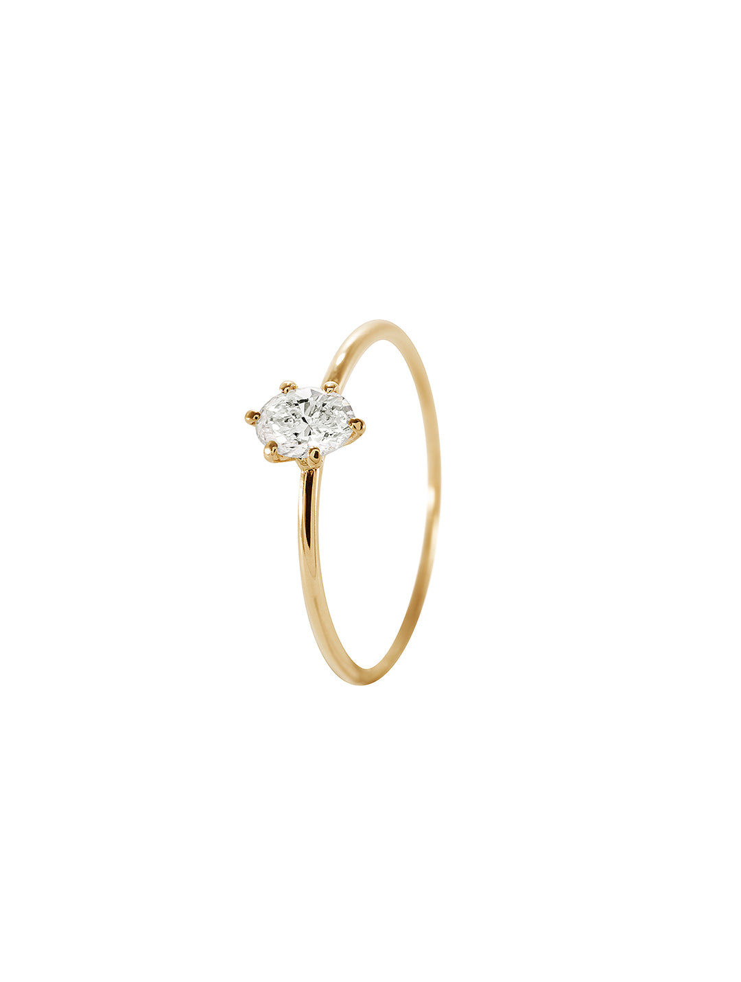 Cecilia Ring - pierścionek z owalnym diamentem, 0.51