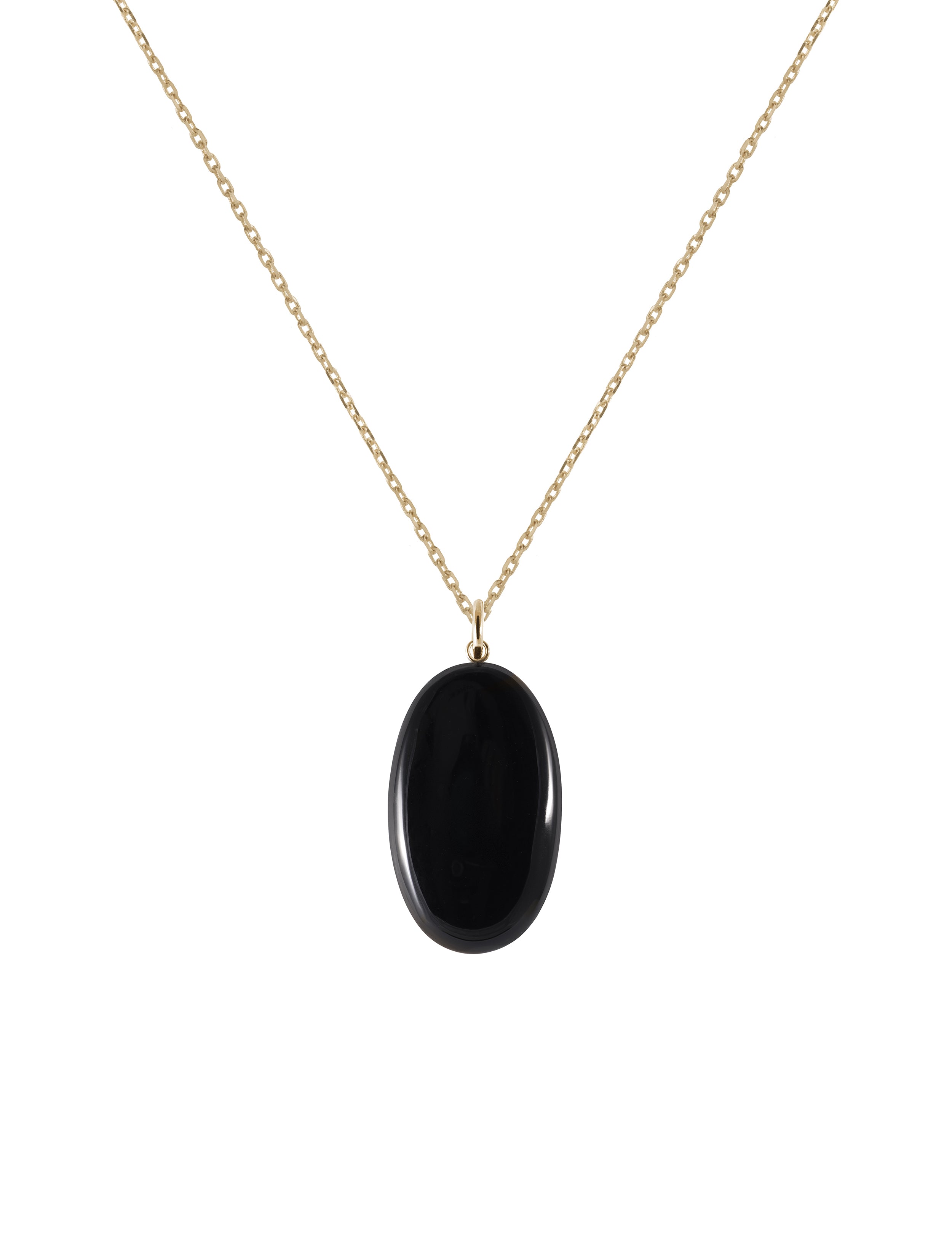 Tempesta Necklace N°1 - medalion z owalnym onyksem, 48