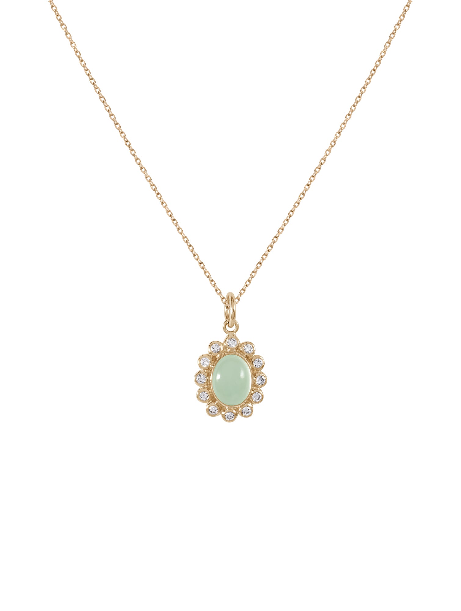 Secret Diamond Necklace - naszyjnik z akwamarynem i diamentami, 50