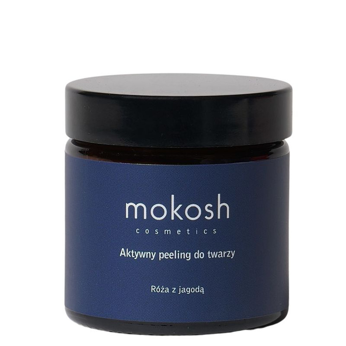 Mokosh Aktywny peeling do twarzy Róża z jagodą, 60 ml