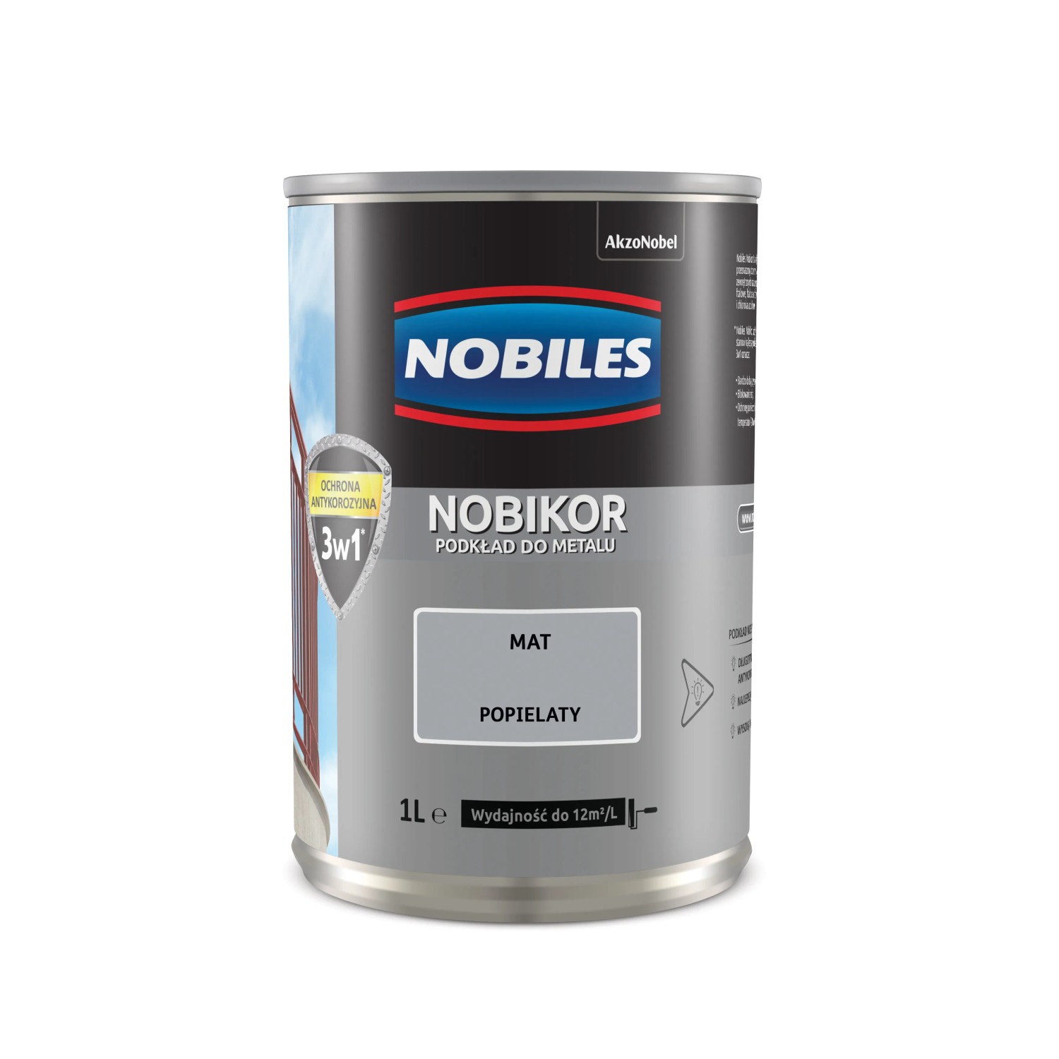 Nobiles Podkład antykorozyjny Nobikor popielaty 1 l