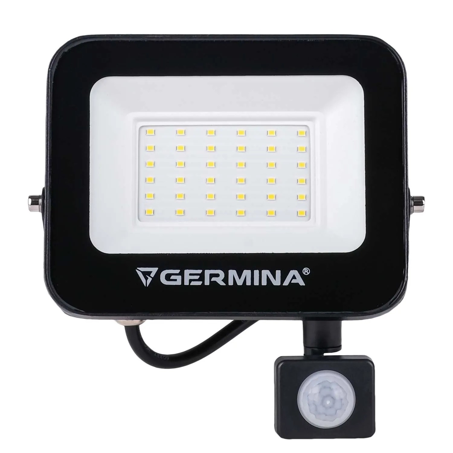 Germina Naświetlacz LED HERA z czujnikiem ruchu 30W 6400K 3000lm IP65 czarny