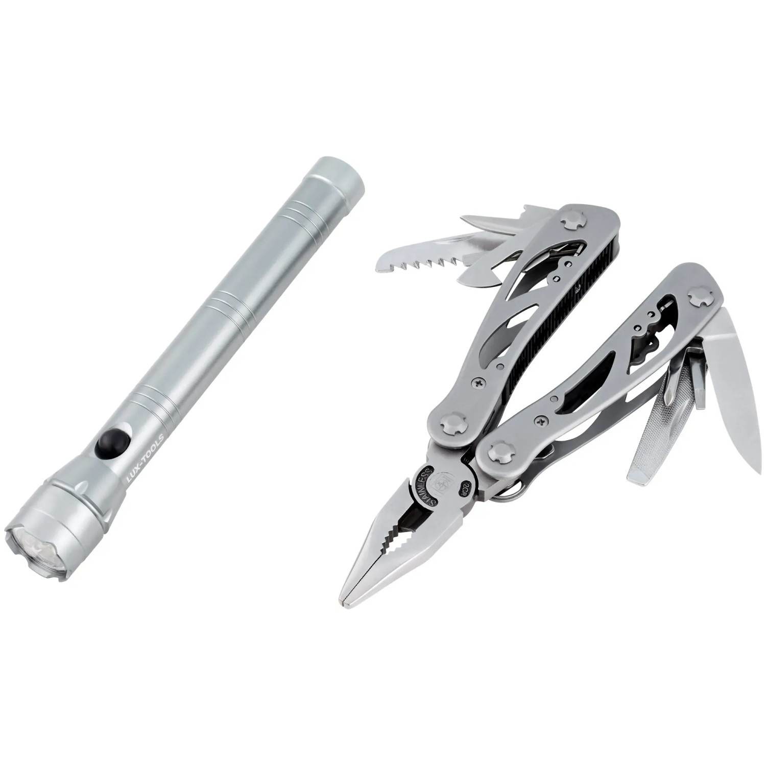 LUX-TOOLS Zestaw multitool 12 w 1 + latarka