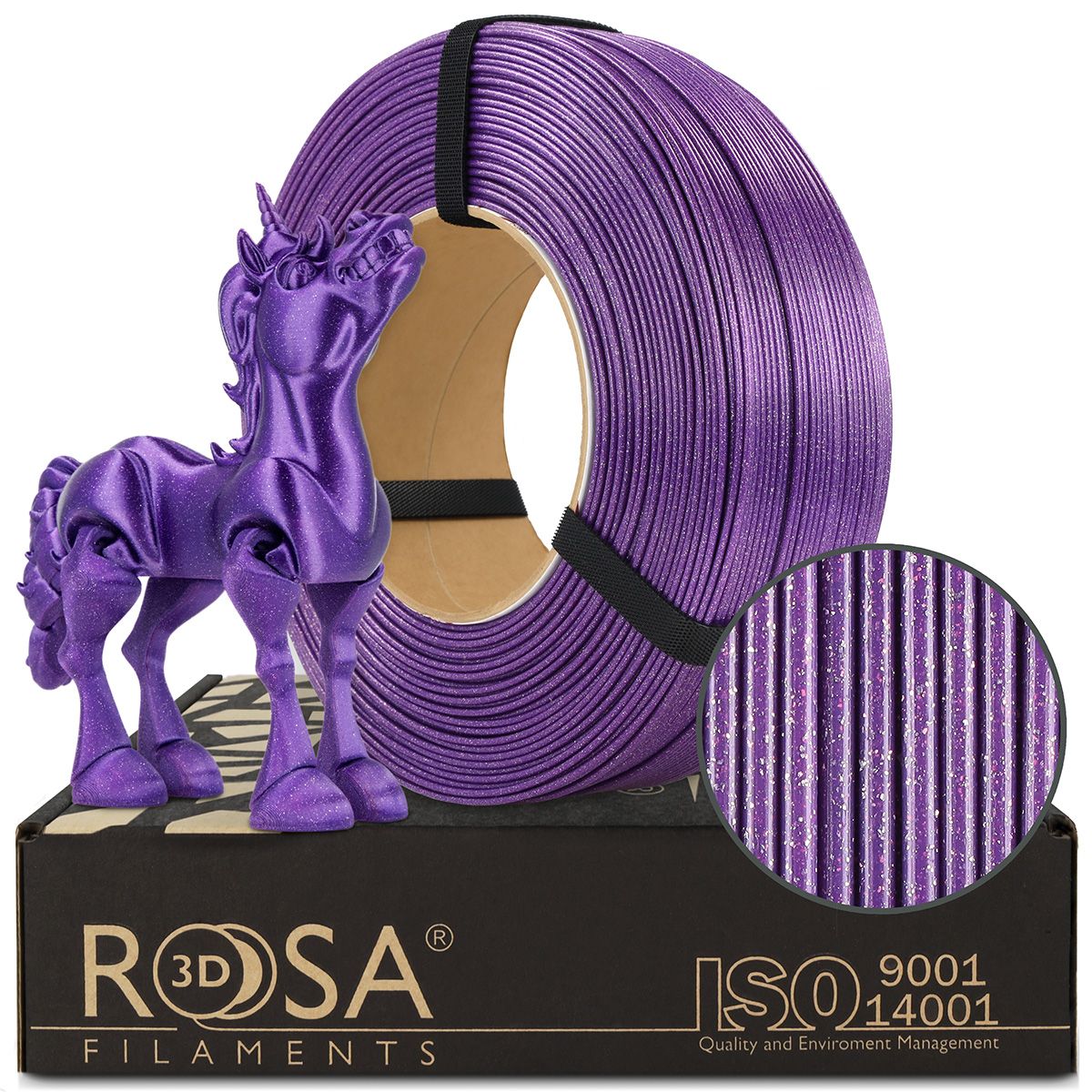 FILAMENT 3D ReFill PLA Galaxy Violet (Refill 1kg / 1.75mm)