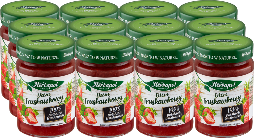 12x Dżem Herbapol, truskawkowy, niskosłodzony, 280g