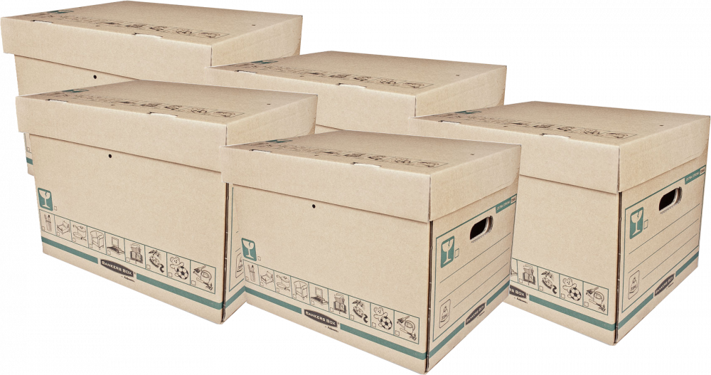 5x Pudło archiwizacyjne Fellowes Bankers Box Extra Strong średnie, 428x312x338mm, brązowy